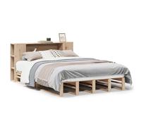 vidaXL Bookcase Bed without Mattress Bed 120x190 cm Small Double Solid Wood