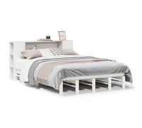 Bookcase Bed without Mattress Bedroom Bed Frame Bed Base Solid Wood vidaXL
