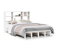 Bookcase Bed without Mattress Bedroom Bed Frame Bed Base Solid Wood vidaXL