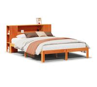 vidaXL Bookcase Bed without Mattress Bed Wax Brown 140x200cm Solid Wood Pine