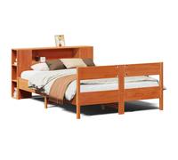 vidaXL Bookcase Bed without Mattress Bed Wax Brown 140x200cm Solid Wood Pine