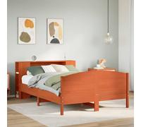 vidaXL Bookcase Bed without Mattress Bed Wax Brown 160x200cm Solid Wood Pine