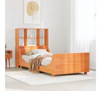 vidaXL Bookcase Bed without Mattress Bed Wax Brown Small Single Solid Wood