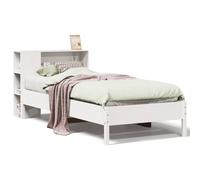vidaXL Bookcase Bed without Mattress Bed White Small Single Solid Wood Pine