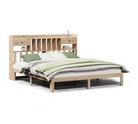 vidaXL Bookcase Bed without Mattress Home Bed Base 180x200cm Solid Wood Pine