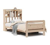 Bookcase Bed Without Mattress Super King Solid Wood Pine