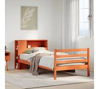 Bookcase Bed without Mattress Home Bed Frame Bed Base Solid Wood Pine vidaXL