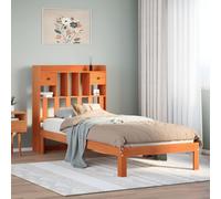 Bookcase Bed without Mattress Home Bed Frame Bed Base Solid Wood Pine vidaXL