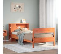 vidaXL Bookcase Bed without Mattress Bed Wax Brown 100x200cm Solid Wood Pine