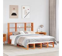 vidaXL Bookcase Bed without Mattress Bed Wax Brown Small Double Solid Wood