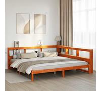 vidaXL Bookcase Bed without Mattress Wax Brown 180x200 cm Solid Wood Pine bed