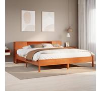 Bookcase Bed without Mattress Bed Frame Home Bed Base Solid Wood Pine vidaXL
