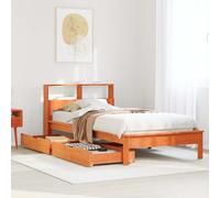 Bookcase Bed without Mattress Home Bed Frame Bed Base Solid Wood Pine vidaXL