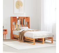 Bookcase Bed without Mattress Home Bed Frame Bed Base Solid Wood Pine vidaXL