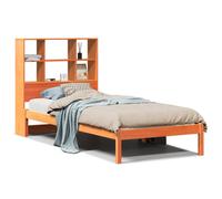Bookcase Bed without Mattress Bed Frame Home Bed Base Solid Wood Pine vidaXL