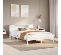 vidaXL Bookcase Bed without Mattress White 120x200 cm Solid Wood Pine