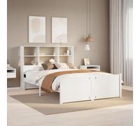 vidaXL Bookcase Bed without Mattress White 120x200cm Solid Wood Pine