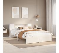 Bookcase Bed without Mattress Home Bed Frame Bed Base Solid Wood Pine vidaXL