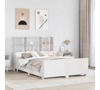 vidaXL Bookcase Bed without Mattress White 140x190 cm Solid Wood