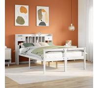 Bookcase Bed without Mattress Bed Frame Home Bed Base Solid Wood Pine vidaXL