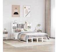 Bookcase Bed without Mattress Home Bed Frame Bed Base Solid Wood Pine vidaXL