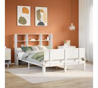 Bookcase Bed without Mattress Home Bed Frame Bed Base Solid Wood Pine vidaXL
