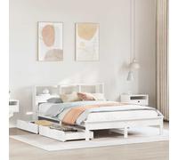Bookcase Bed without Mattress Home Bed Frame Bed Base Solid Wood Pine vidaXL