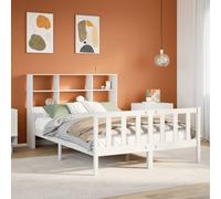 Bookcase Bed without Mattress Home Bed Frame Bed Base Solid Wood Pine vidaXL