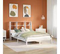vidaXL Bookcase Bed without Mattress White 160x200 cm Solid Wood Pine