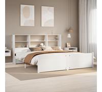 Bookcase Bed without Mattress Home Bed Frame Bed Base Solid Wood Pine vidaXL