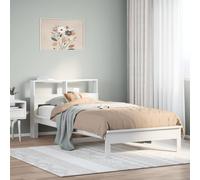 Bookcase Bed without Mattress White Small Single Solid Wood Pine vidaXL