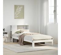Bookcase Bed without Mattress White Small Single Solid Wood Pine vidaXL