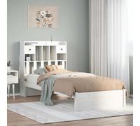 Bookcase Bed without Mattress Bed Frame Home Bed Base Solid Wood Pine vidaXL