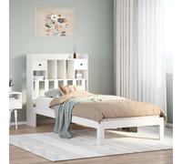 Bookcase Bed without Mattress Home Bed Frame Bed Base Solid Wood Pine vidaXL
