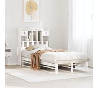 (white, 90 x 190 cm) vidaXL Bookcase Bed without Mattress Bed Solid Wood Pine