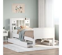 Bookcase Bed without Mattress Home Bed Frame Bed Base Solid Wood Pine vidaXL