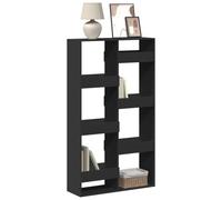Bookcase Bookshelf Storage Cabinet Book Stand Black Engineered Wood vidaXL