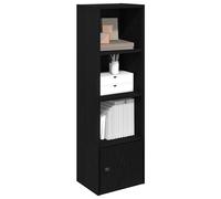 vidaXL Bookcase Black Oak 31X24X102 Cm Engineered Wood, Black