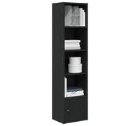 vidaXL Bookcase Black Oak 31x24x127 cm Engineered Wood bookshelf book case