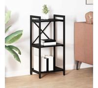 Bookshelf Black Oak 40x30x85cm Engineered Wood Tiered Industrial Storage Shelves