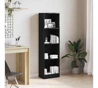 vidaXL Bookcase Black Oak 40x24x143 cm Engineered Wood
