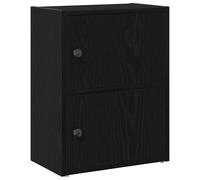 vidaXL Bookcase Black Oak 40x24x52 cm Engineered Wood bookshelf book case