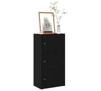 vidaXL Bookcase Black Oak 40x24x77 cm Engineered Wood