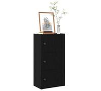 vidaXL Bookcase Black Oak 40x24x77 cm Engineered Wood bookshelf book case