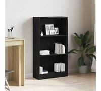 Vidaxl Bookcase Black Oak 60X24X109 Cm Engineered Wood