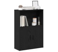 vidaXL Bookcase Black Oak 60x24x85 cm Engineered Wood bookshelf book case