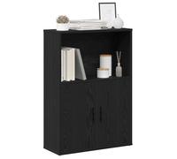vidaXL Bookcase Black Oak 60x24x85 cm Engineered Wood bookshelf book case