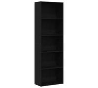 vidaXL Bookcase Black Oak 60X30X189 Cm Engineered Wood, Black