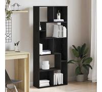 Vidaxl Bookcase Black Oak 67X24X161 Cm Engineered Wood