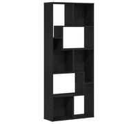 vidaXL Bookcase Black Oak 67x24x161 cm Engineered Wood bookshelf book case